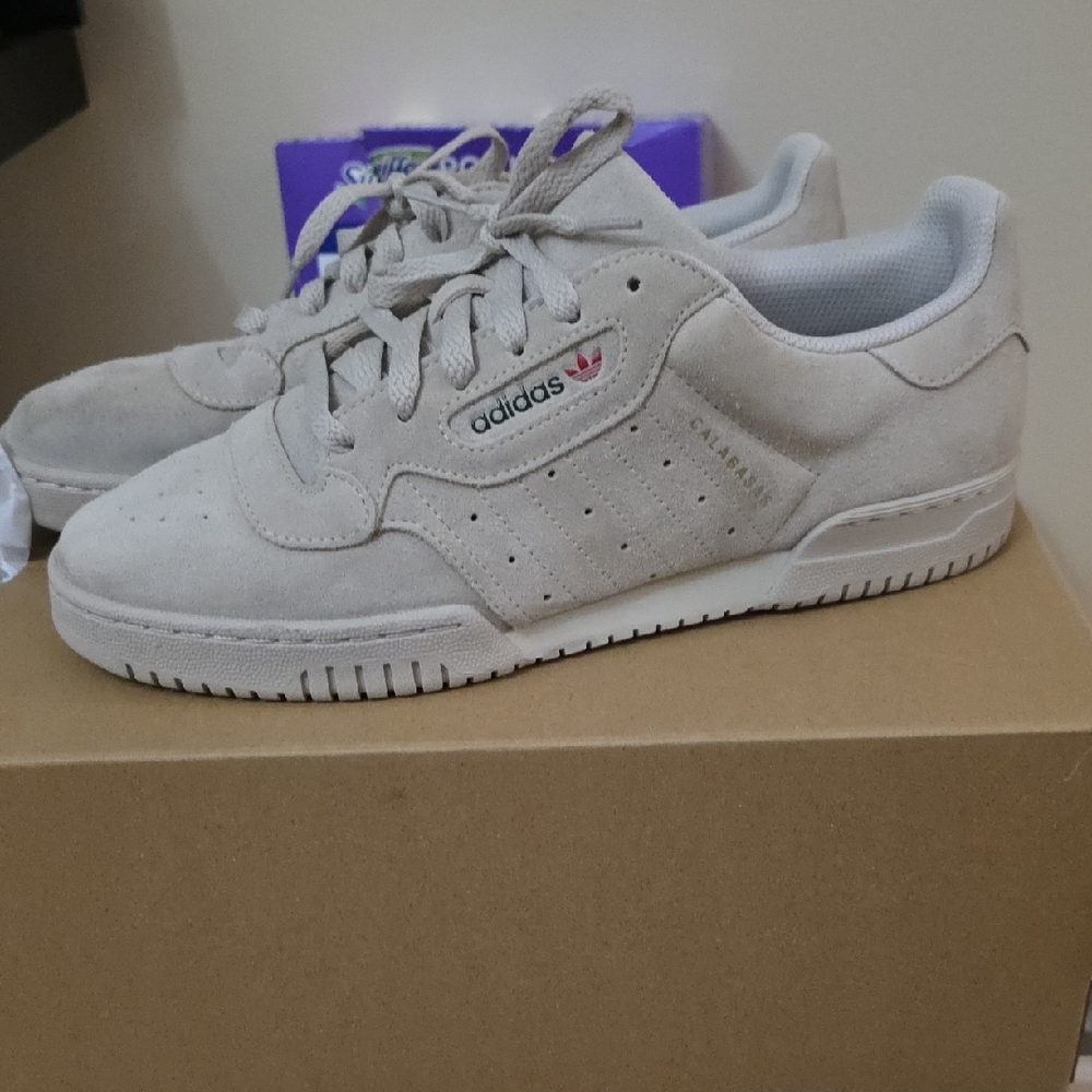This is an Adidas Yeezy Powerphase in Clear Brown.